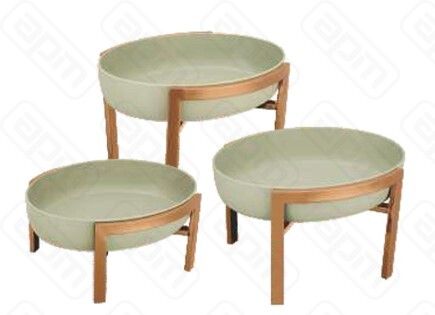 Чаша ORION GREEN с подставкой Rose Gold h27534285см ORBEGR-02L