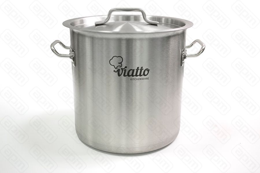 Кастрюля нерж с тройным дном 250х250 объм 12 л 101302  Viatto 